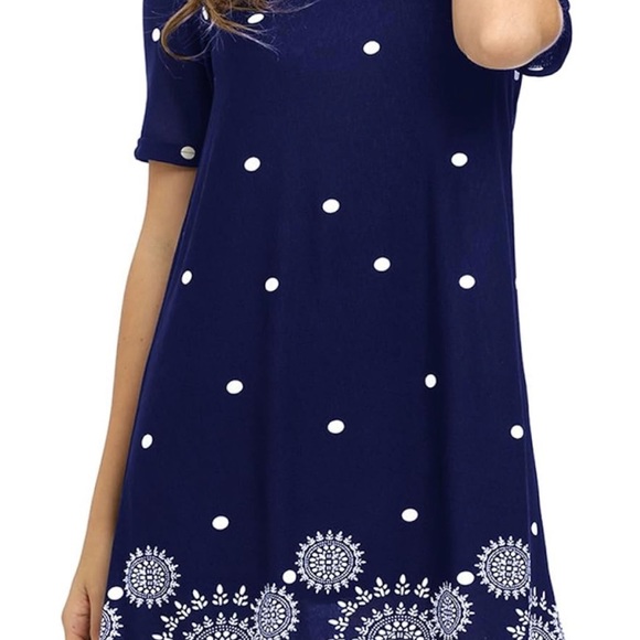 Romwe Women's Short Sleeve Floral Print Loose Casual Tunic Swing XL - Picture 3 of 5